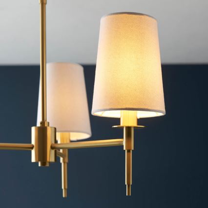 Endon 99456 - Lustră cu tijă 3xE14/6W/230V auriu/alb