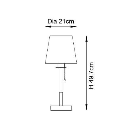 Endon 99596 - Lampă de masă 1xE27/10W/230V alb/crom lucios