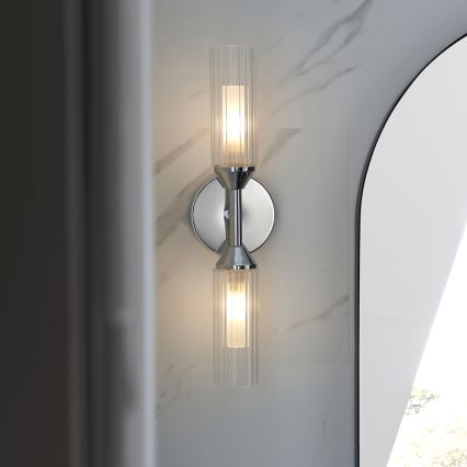 Endon NATORI 97172 - Aplica de perete pentru baie 2xG9/3W/230V IP44 crom lucios