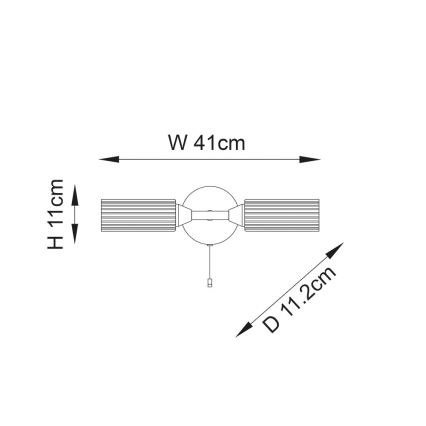 Endon NATORI 97172 - Aplica de perete pentru baie 2xG9/3W/230V IP44 crom lucios