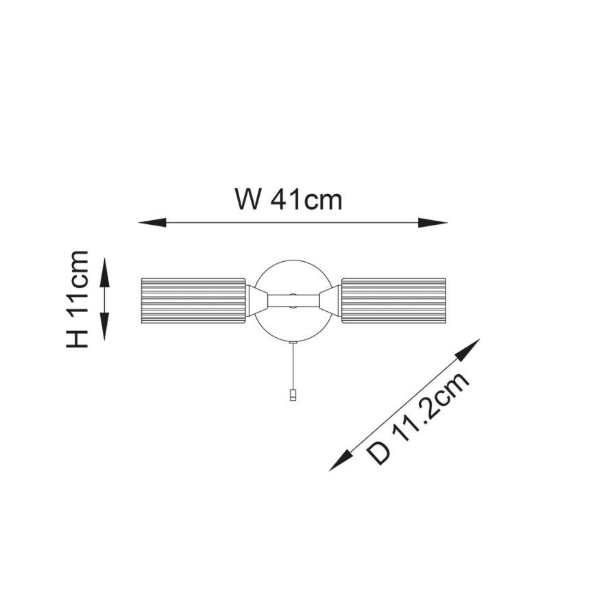 Endon NATORI 97172 - Aplica de perete pentru baie 2xG9/3W/230V IP44 crom lucios