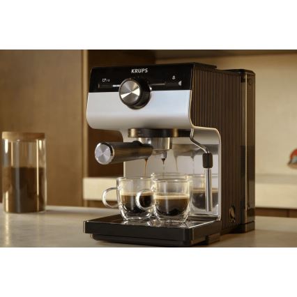 Espressor pentru două cești Krups AUTHENTIC 1450W/230V gri