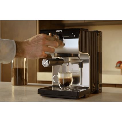 Espressor pentru două cești Krups AUTHENTIC 1450W/230V gri