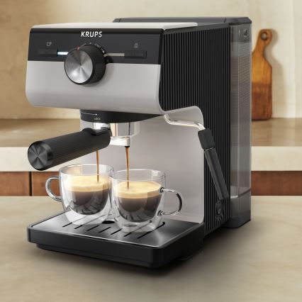 Espressor pentru două cești Krups AUTHENTIC 1450W/230V gri
