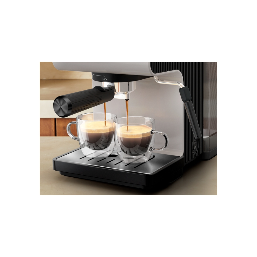Espressor pentru două cești Krups AUTHENTIC 1450W/230V gri