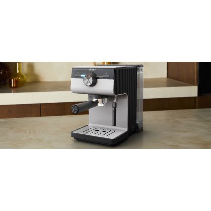 Espressor pentru două cești Krups AUTHENTIC 1450W/230V gri