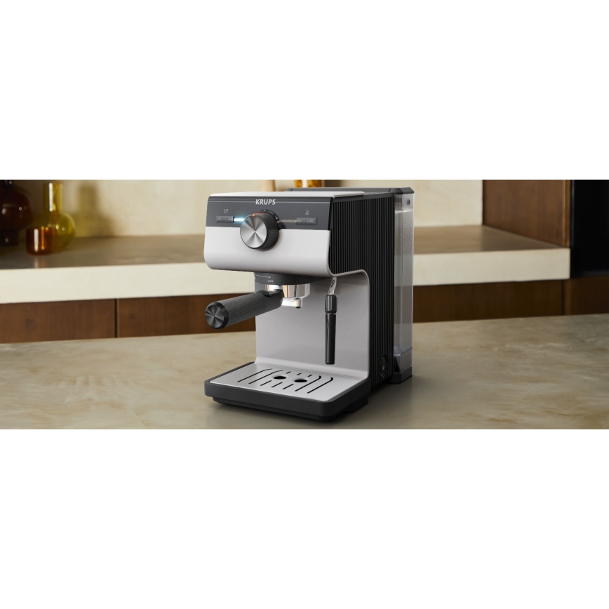 Espressor pentru două cești Krups AUTHENTIC 1450W/230V gri