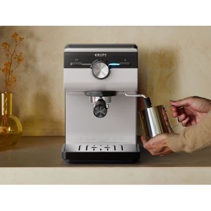Espressor pentru două cești Krups AUTHENTIC 1450W/230V gri