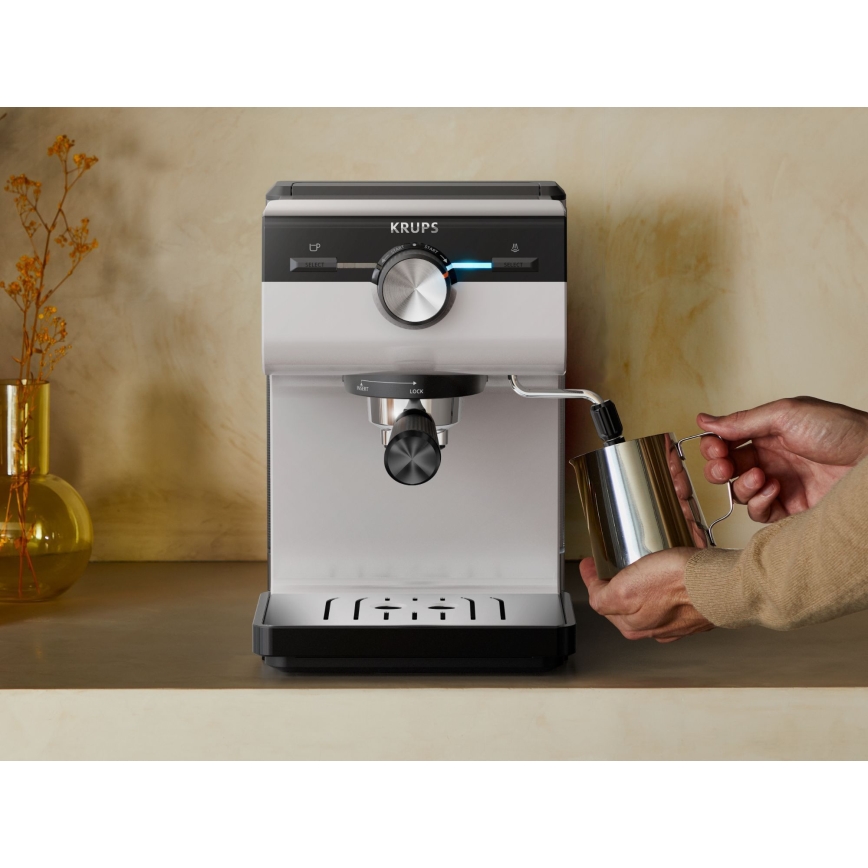 Espressor pentru două cești Krups AUTHENTIC 1450W/230V gri