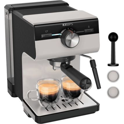 Espressor pentru două cești Krups AUTHENTIC 1450W/230V gri