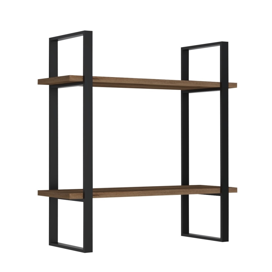 Etajeră de perete BUBA 70x70 cm maro/antracit