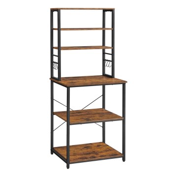 Etajeră MARGE maro/negru