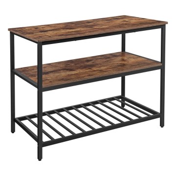 Etajeră pentru bucătărie MARGE maro/negru