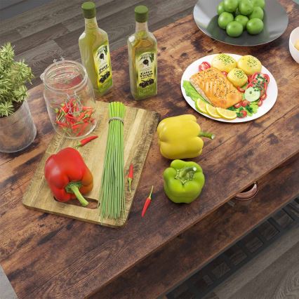 Etajeră pentru bucătărie MARGE maro/negru