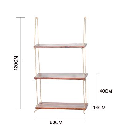 Etajeră suspendată 120x60 cm molid