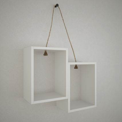 Etajeră suspendată PELESENG 60x60 cm albă