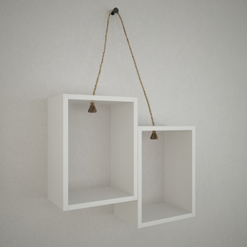 Etajeră suspendată PELESENG 60x60 cm albă