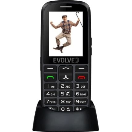 Evolveo - EasyPhone EG, telefon mobil 4G pentru seniori, negru