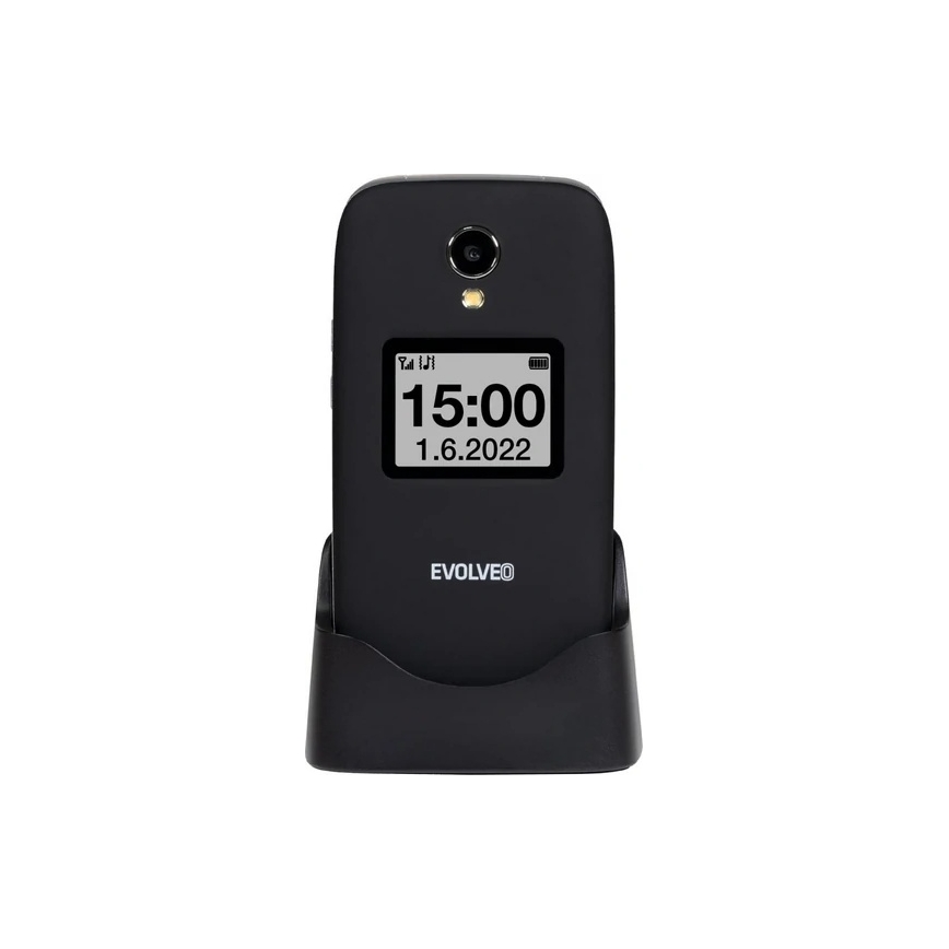 Evolveo - EasyPhone FS, telefon mobil cu clapetă 2.8 negru