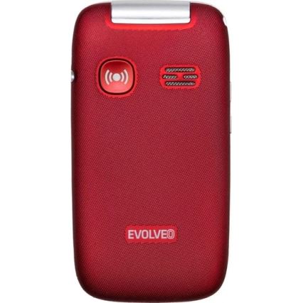 Evolveo - EasyPhone FS, telefon mobil cu clapetă pentru seniori, 2.8 roșu