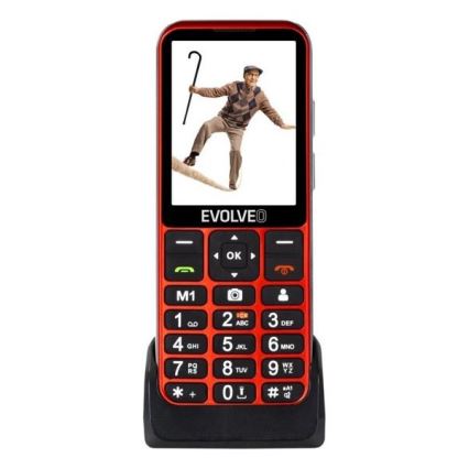 Evolveo - EasyPhone LT 4G, telefon mobil pentru seniori, roșu