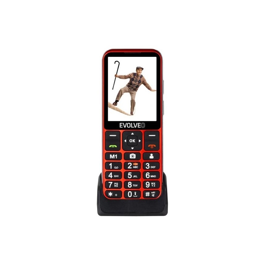 Evolveo - EasyPhone LT 4G, telefon mobil pentru seniori, roșu