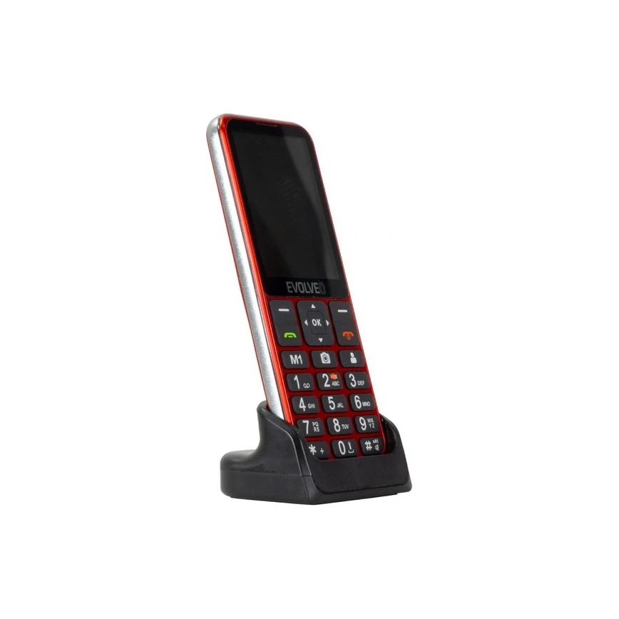 Evolveo - EasyPhone LT 4G, telefon mobil pentru seniori, roșu