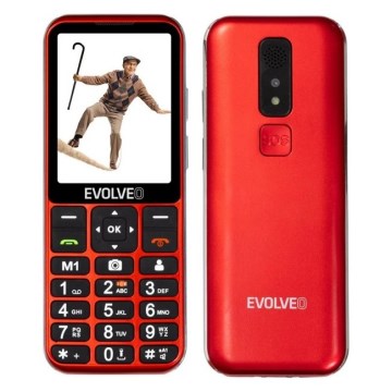 Evolveo - EasyPhone LT, telefon mobil 4G pentru seniori, roșu