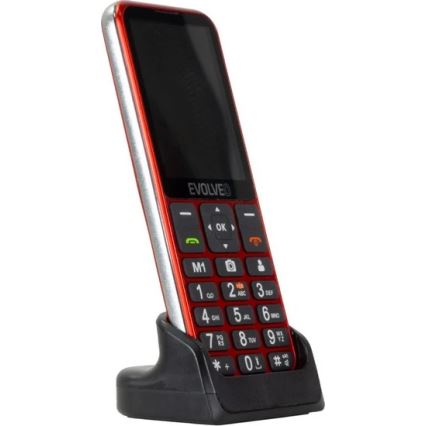 Evolveo - EasyPhone LT, telefon mobil 4G pentru seniori, roșu