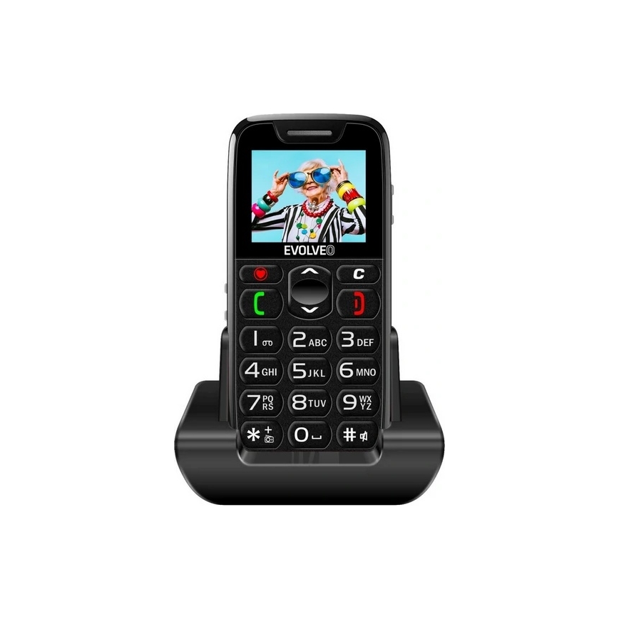 Evolveo - EasyPhone, telefon mobil pentru seniori, negru