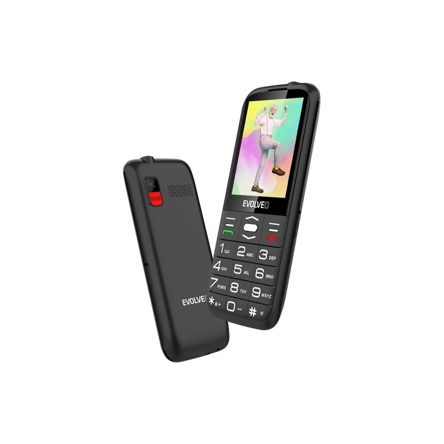 Evolveo - EasyPhone XO, telefon mobil pentru seniori, negru
