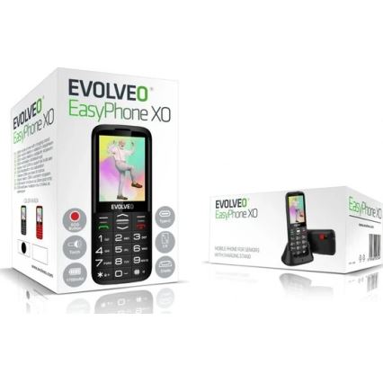 Evolveo - EasyPhone XO, telefon mobil pentru seniori, negru