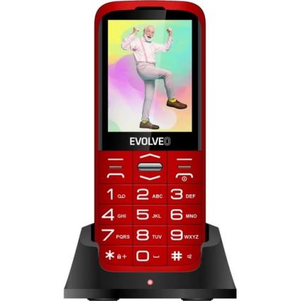 Evolveo - EasyPhone XO, telefon mobil pentru seniori, roșu