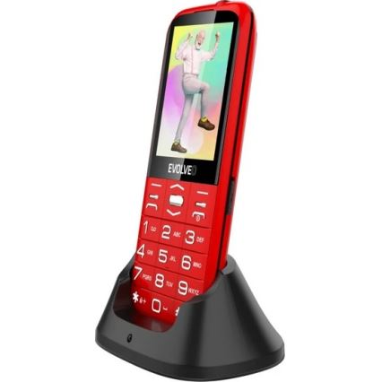 Evolveo - EasyPhone XO, telefon mobil pentru seniori, roșu