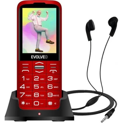 Evolveo - EasyPhone XO, telefon mobil pentru seniori, roșu