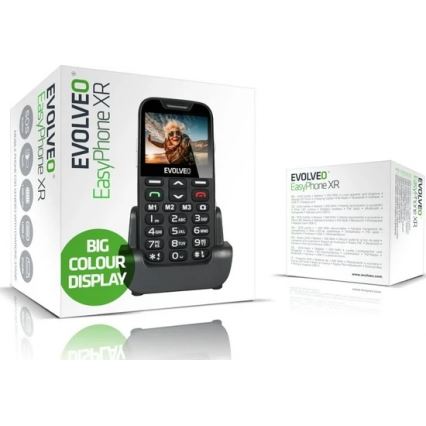Evolveo - EasyPhone XR 4G telefon mobil pentru seniori, negru
