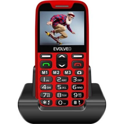 Evolveo - EasyPhone XR 4G, telefon mobil pentru seniori, roșu