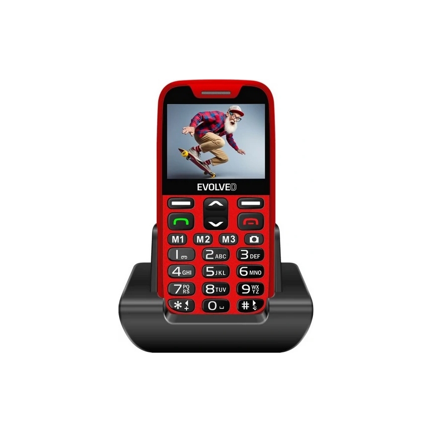 Evolveo - EasyPhone XR 4G, telefon mobil pentru seniori, roșu