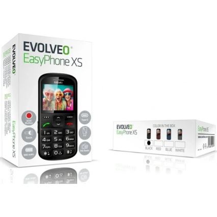 Evolveo - EasyPhone XS, telefon mobil pentru seniori, negru