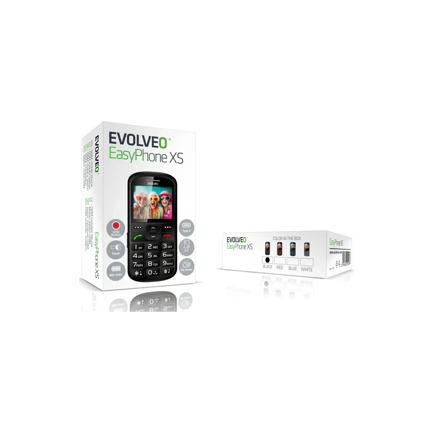 Evolveo - EasyPhone XS, telefon mobil pentru seniori, negru