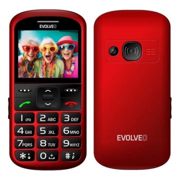 Evolveo EasyPhone XS - telefon mobil pentru seniori, roșu