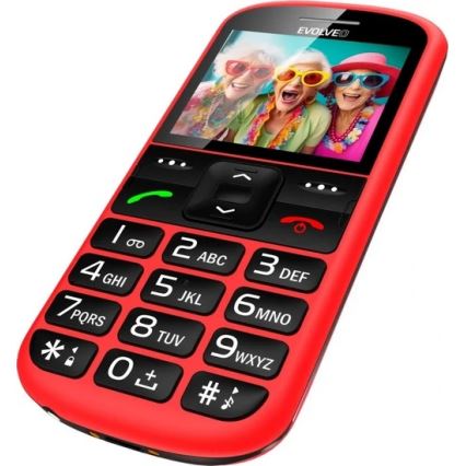 Evolveo - EasyPhone XS telefon mobil pentru seniori roșu
