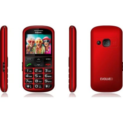 Evolveo - EasyPhone XS telefon mobil pentru seniori roșu