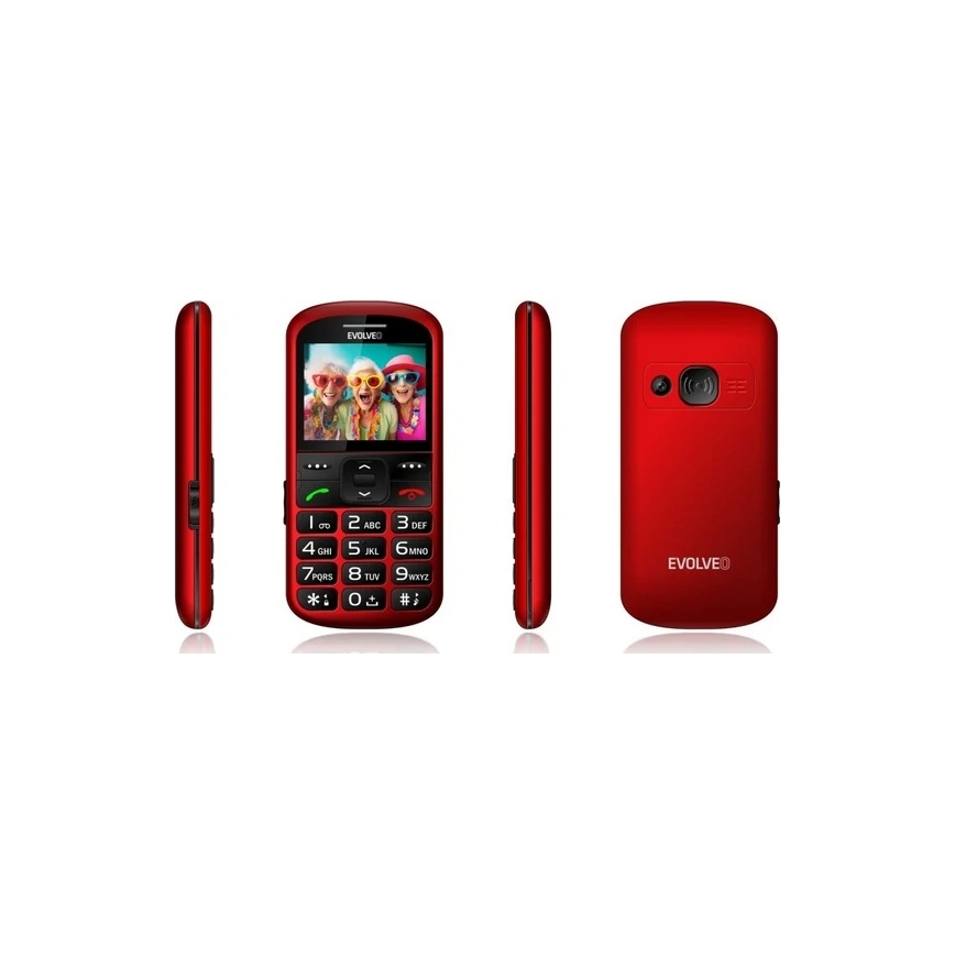 Evolveo - EasyPhone XS telefon mobil pentru seniori roșu