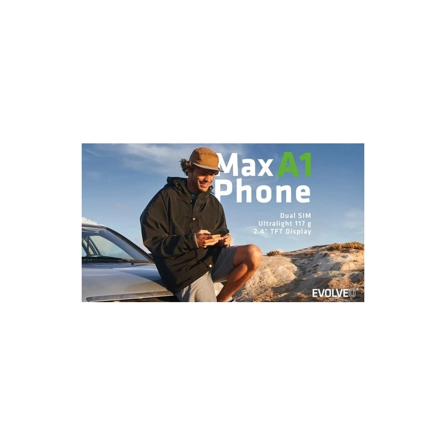 Evolveo - MaxPhone A1, telefon cu taste, Dual SIM, negru