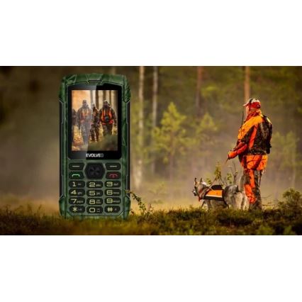 Evolveo - StrongPhone H1 telefon Dual SIM rezistent la apă, în camuflaj de vânătoare