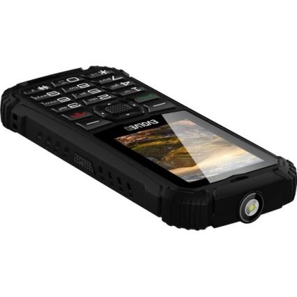 Evolveo - StrongPhone Q1, telefon Dual SIM rezistent la apă, negru