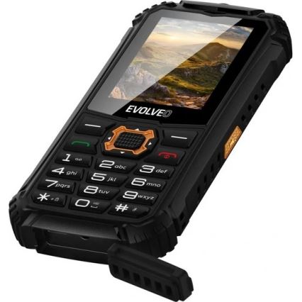 Evolveo - StrongPhone Q1, telefon Dual SIM rezistent la apă, negru/portocaliu