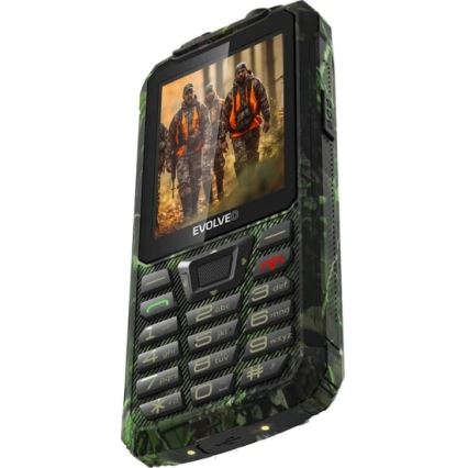 Evolveo - StrongPhone Z6, telefon Dual SIM rezistent la apă, camuflaj de vânătoare