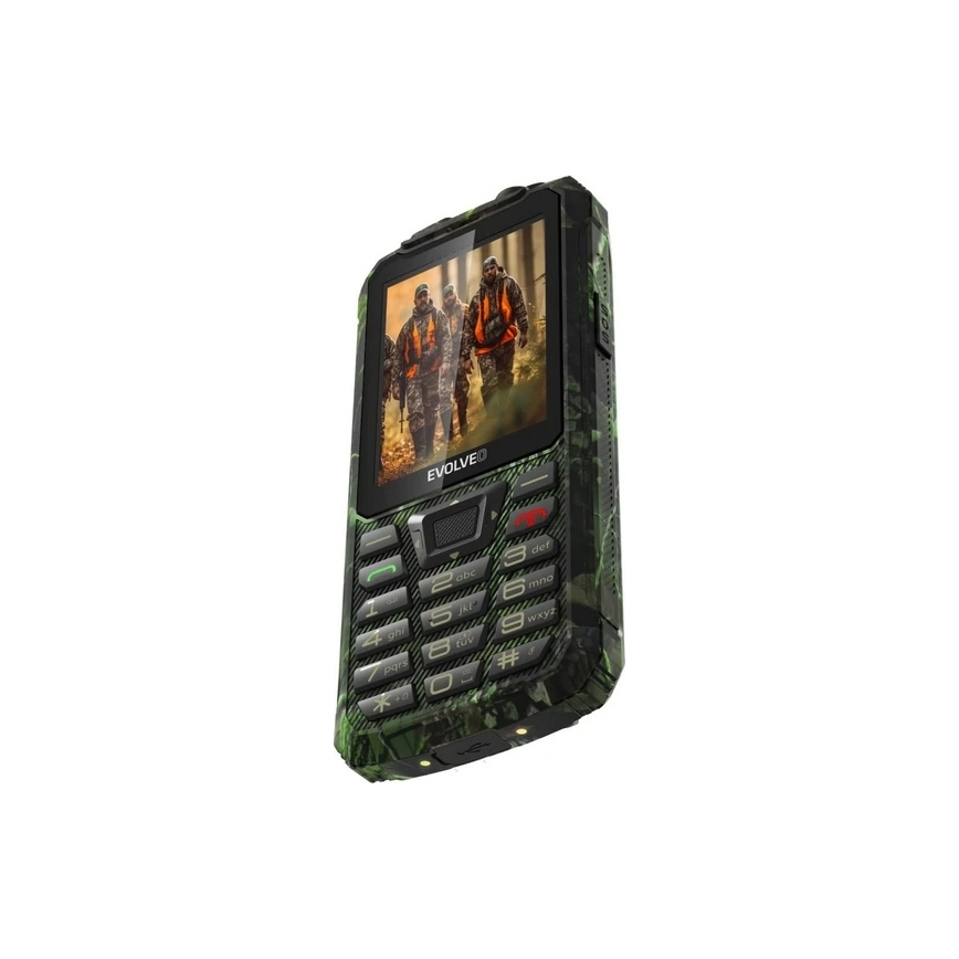 Evolveo - StrongPhone Z6, telefon Dual SIM rezistent la apă, camuflaj de vânătoare